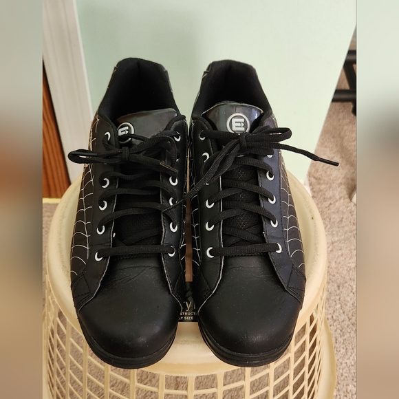 Etonic Black Widow Spider Web Bowling Shoes men's size 9.5 black - Picture 8 of 10